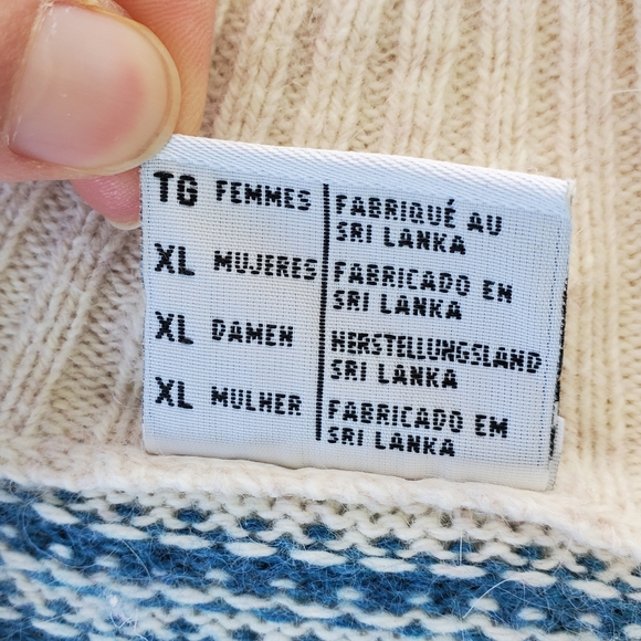 Columbia Sweater Women's XLarge Long Sleeve Zip Cardigan 10% Angora Beige - Picture 7 of 11